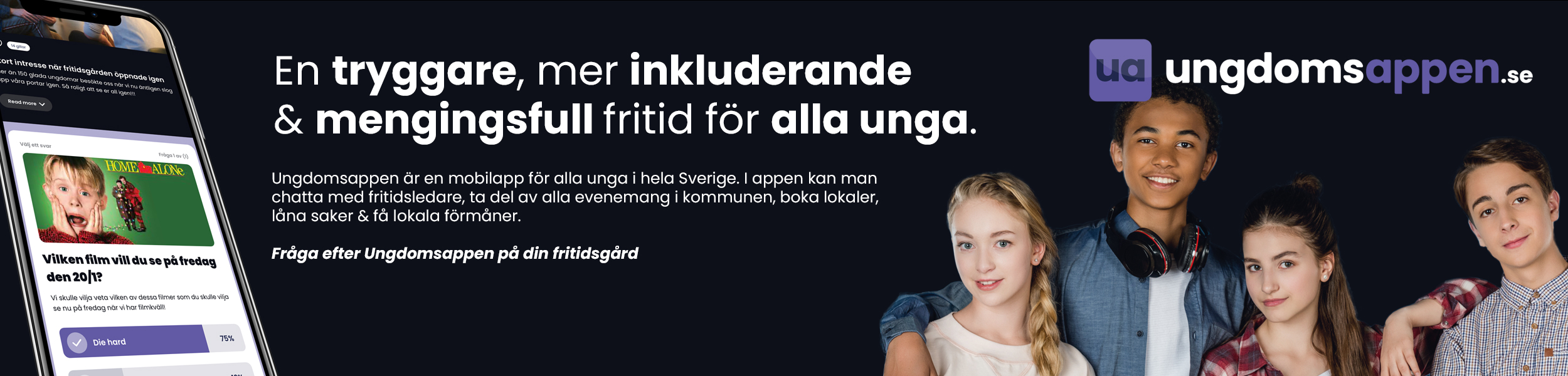Fritidsgård i Vara kommun banner 2