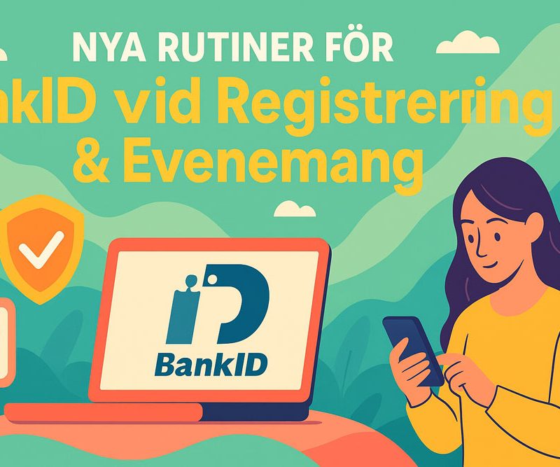 Nya rutiner för användandet av BankID vid registrering och evenemang.